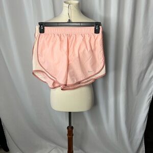 Nike Dri-Fit Running Shorts Pink White Trim Size M | Athletic Workout Shorts